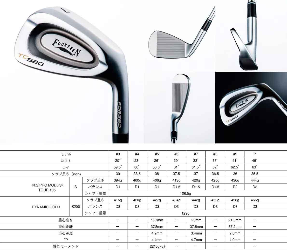 Bộ gậy sắt iron Fourteen TC-920 Forged