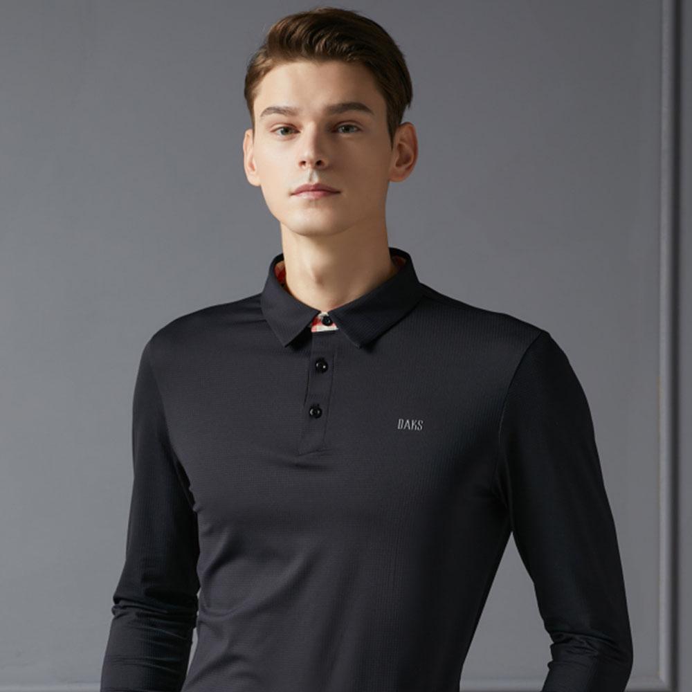 Áo golf nam dài tay Daks DGTS3B907 BK